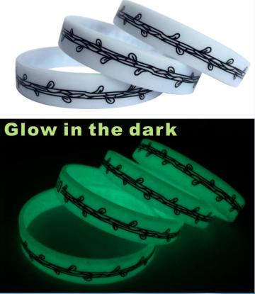 Promotional luminous silicone bracelet wristband