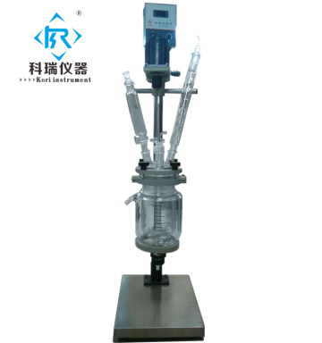 Laboratory Mini jacketed glass reactor Agitated Reactor