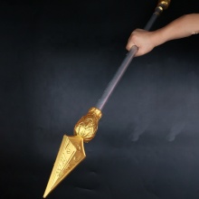 Wholesale Chinese PU Foam Red-Tasselled Spear - Large Fire Tip Spear for Movie Cosplay Decorations