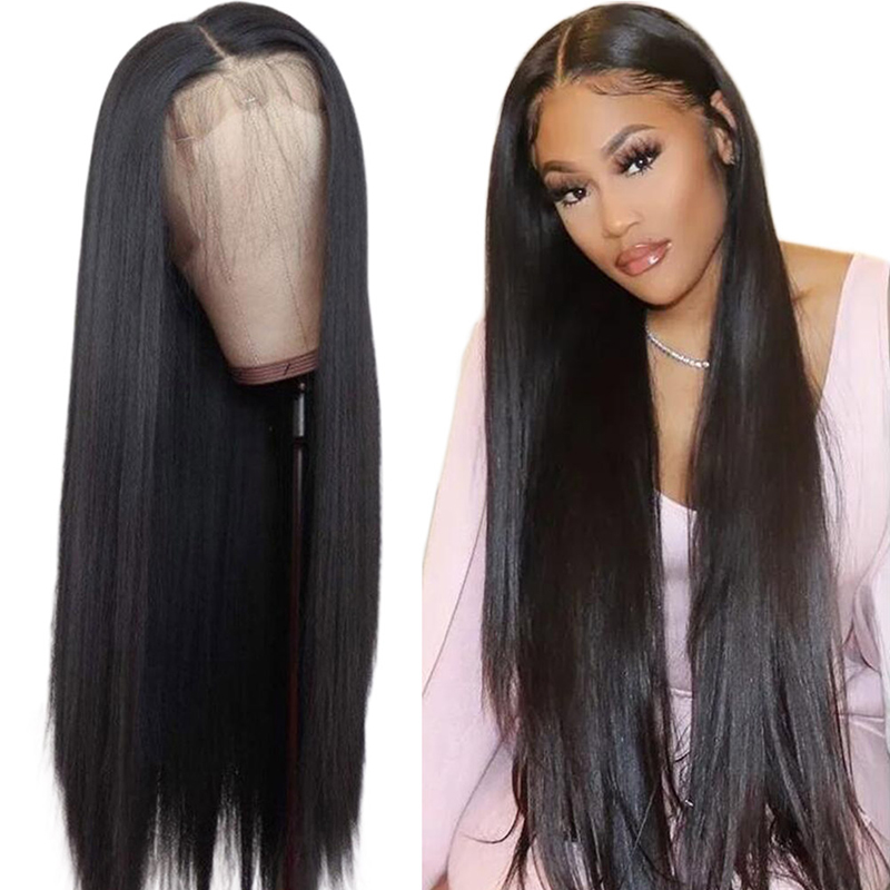 Cheap human hair 30 inch frontal wig,30inch brazilian remy hair lace wig , long lace front wigs virgin hair wigs for black women