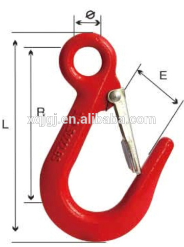 Large Opening Eye Hook with Latch/Hook