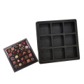 Insertion de plateau blister en plastique chocolat noir personnalisé