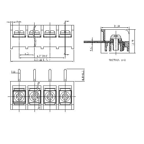 AT836-8.25XXX-A Barrier Terminal Block Pitch8.25mm 