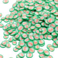 Nuova decorazione natalizia Polymer Clay Candy Cane Sprinkles 6MM Forma rotonda Argilla morbida Candy Cane Fetta Confetti Slime Fillers