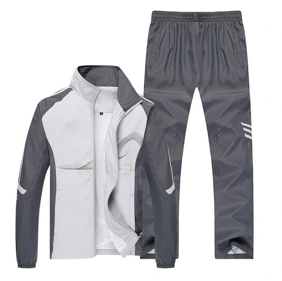 Wholesale Polyester Tracksuit Mens Sports/Running/Grey/Red Activewear/Sports Wear Fitness Track Suit Apparel