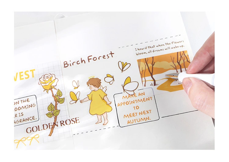 Golden Autumn 20PCS Per Set Sticker Package for Decoration