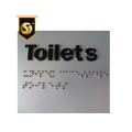 Placa de sinalização de banheiro personalizada Placa de saída em Braille