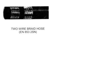 Two wire braid hose