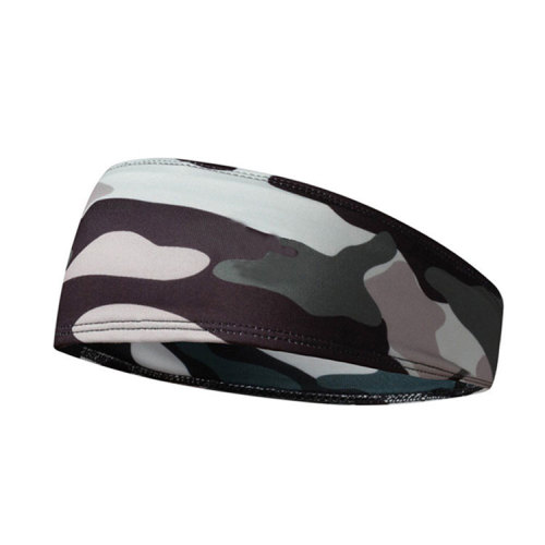 Men Camouflage Hair Head Sport Elastic Cool Thin Printed Sweatband