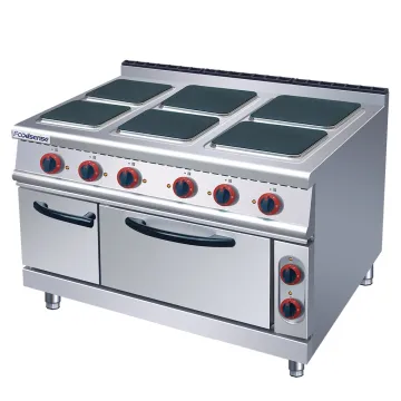 Comercial Kitchen Equipment 6-Plate Electric Cooker with Oven
