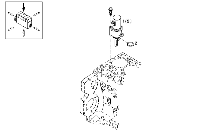 Deutz BFM2012 12V Shut off Solenoid 0211 3792