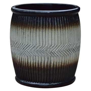 Hot Selling Nordic Plant Pot Ceramic Round Bamboo Drum Type Flower Pot bonsai pot ceramic For Outdoor