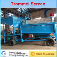 Sand trommel screen in gold mining processing