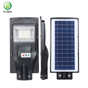 Luz led solar con fuente fuerte.