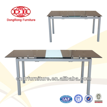 black extending dining table