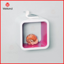 Wall Mounted Plastic Single Cube Shelf