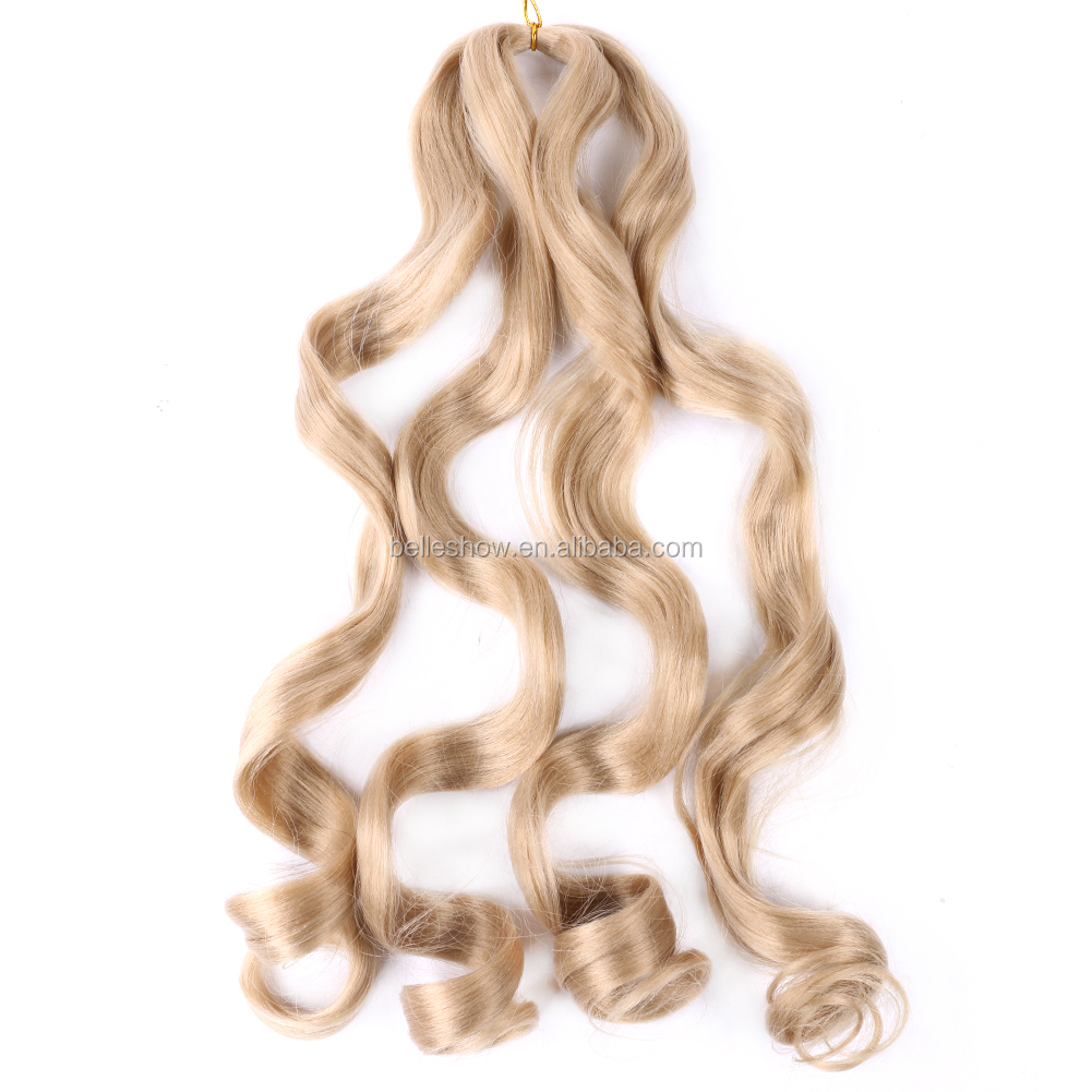 Hot sell  Synthetic deep hair bulk crochet curl  braids 150g spiral curly hair french curl synthetic wavy braiding hair