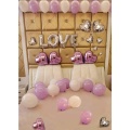 LOVE Set folieballonger Lila och silvertema