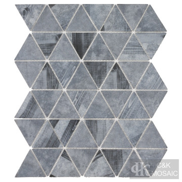 Blue Color Triangle Glass Cement Mosaic