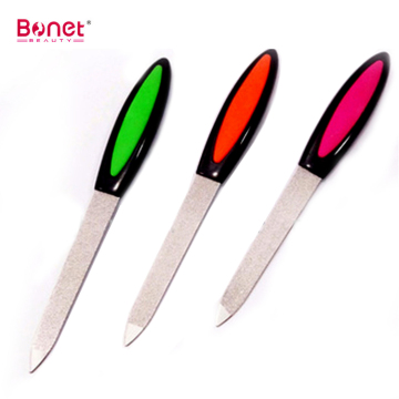 Plastic handle metal nail file for pedicure