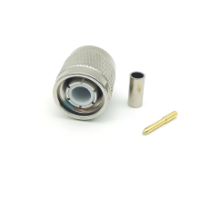 Crimp Solder Attachment Straight TNC Male Coaxial Connector