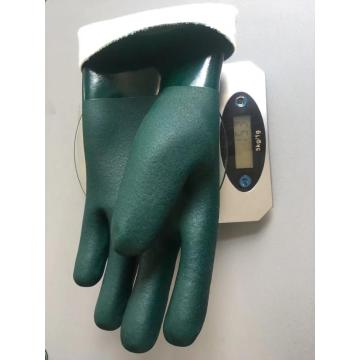 Zielona piaszczysta bawełna wyłożona rękawice wędkarskie