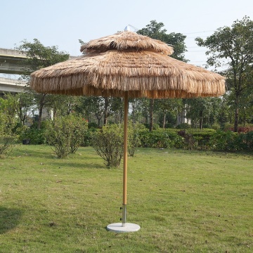 Natural Color Straw Thatched Outdoor Garden Parasols & Umbrellas