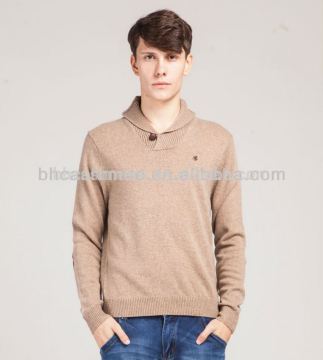 High quality lambswool sweaters for men wool sweaters shawl neck thick pullover sweaters 2016