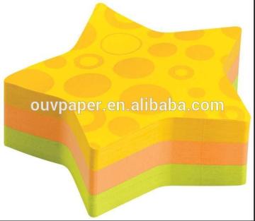 Customized Star shaped paper sticky notes