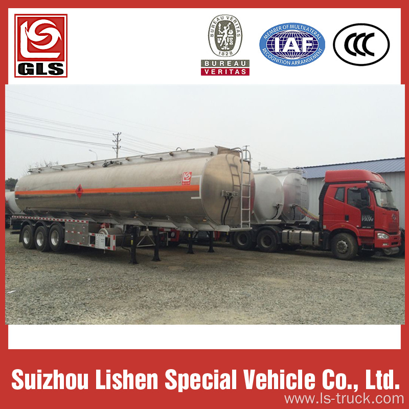 ADR SASO Aluminium fuel tank semi trailer 45CBM