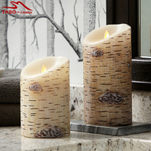 Realistic birch bark Moving Flameless Candles