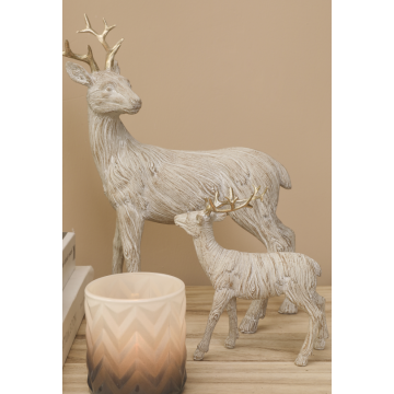 Casting Meticulous Attentiveness Statuette Standing Nature Polyresin Deer Manufactory