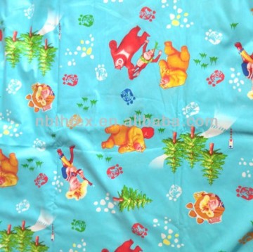 100% cotton fabric painting designs fabric with peach finish for baby child beding