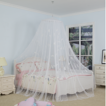 Canopy Bed Mosquito Net With Feather Decoration