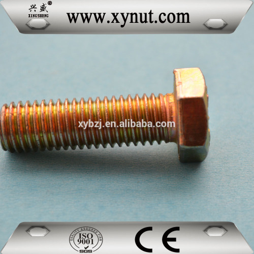 steel electrogalvanizing treated colored standard bolt