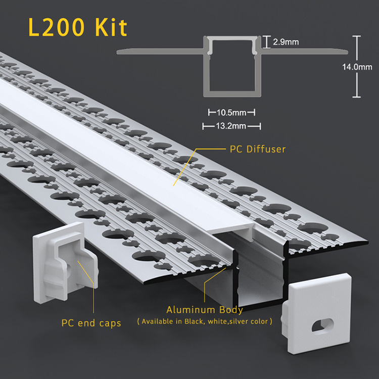 Gypsum Drywall Aluminum Profile For Led Linear Strip, High Quality ...