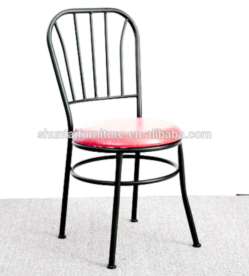 PU seat metal dining chair/steet tube frame chair/antique dining chair styles