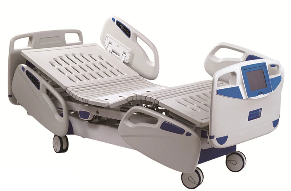 4 Crank Hospital Bed Electric Manual ABS Medical Equipment