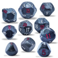 10 Pieces Odd Numbered Polyhedral Dice Set D3-D25, Odd Number Dice D3, D5, D7, D9, D11, D13, D15, D17, D19, D25
