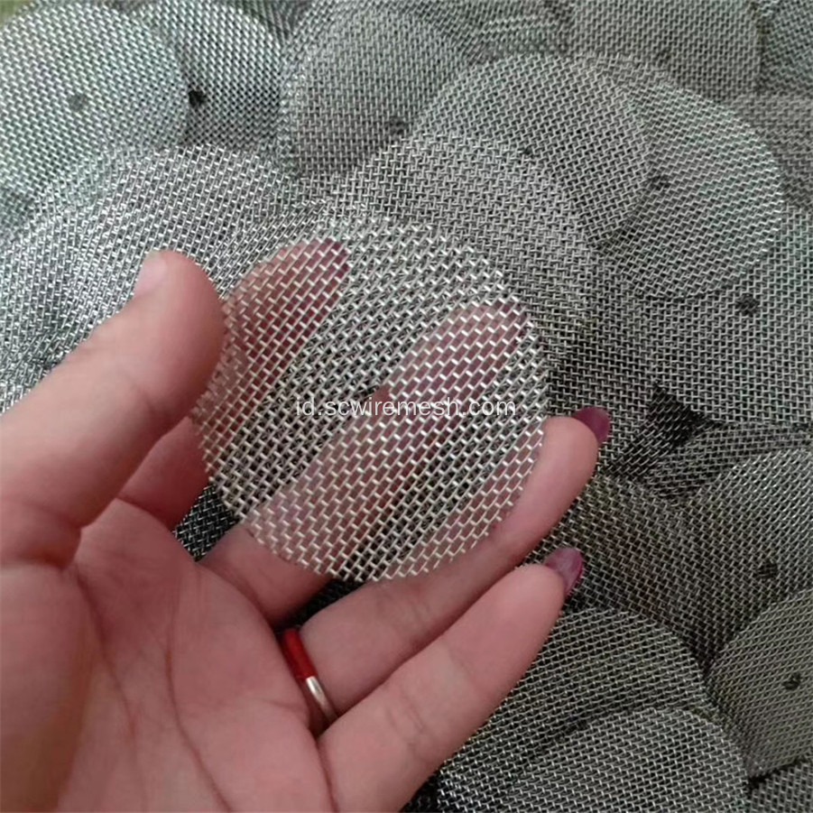 Layar Stainless Steel Round Wire Mesh untuk Filter