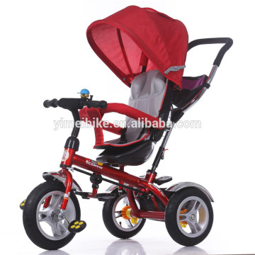 Baby tricycle with basket and handle bar/tricycle child velocipede/three big wheels kid trike