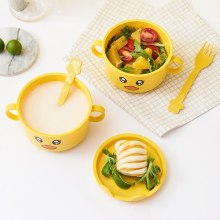 Baby Silicone Plate Set with Spoon - Suction Baby Feeding Dish