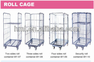 Roll container trolley