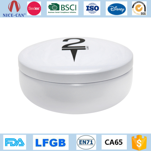 Customized White Round Candles Tin Box