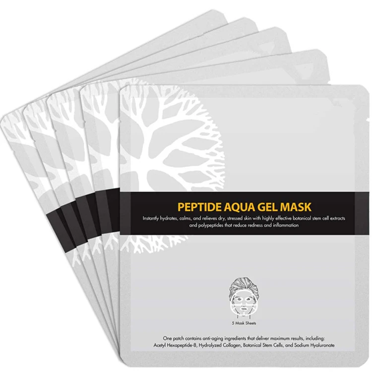 Cosmetics Peptide Aqua Gel Mask Soothing Cooling Facial Sheet Mask Skin Care