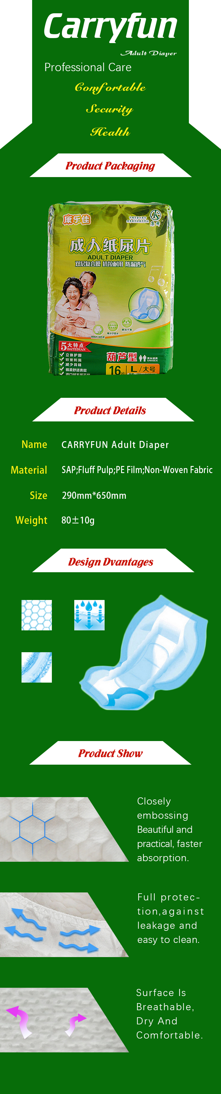 CARRY FUN Windeleinsatz-L16 CARRY FUN Diaper Insert-L16