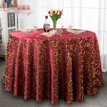 Satin Jacquard wedding cake table banquet tablecloth with gold