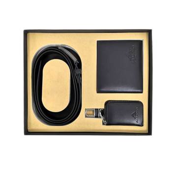 Leather Wallet and Belt Gift Box - Mens Promotional Business Leather Gift Set