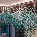 Modern stylish customized hotel glass big project chandelier