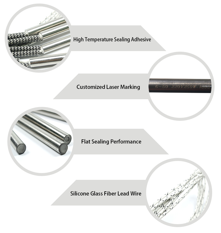 China supplier cartridge heater heating rod with thermocouple